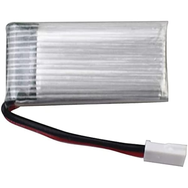 Uppladdningsbart 3,7V 380mAh Lipo-batteri | Kompatibel med Hubsan X4, Syma X11, HS170 | Idealisk för RC Quadcopters, Silver | 38X20X7.5 mm - 10 gr