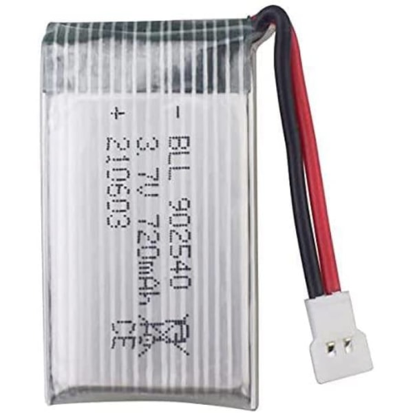 2 delar uppladdningsbart lipobatteri (3,7v, 720mAh Lipo) för Rc Quadricopter drönare Syma X5 X5C X5SC X5SW, Cheerson CX-30W, Skytech M68, Wltoys F949