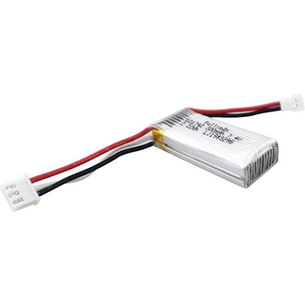 Set med 2 litiumbatterier 7.4V 300mAh för WLToys F959, XK A600 | Utökad kompatibilitet med RC-flygplan | Utökad prestanda, Silver