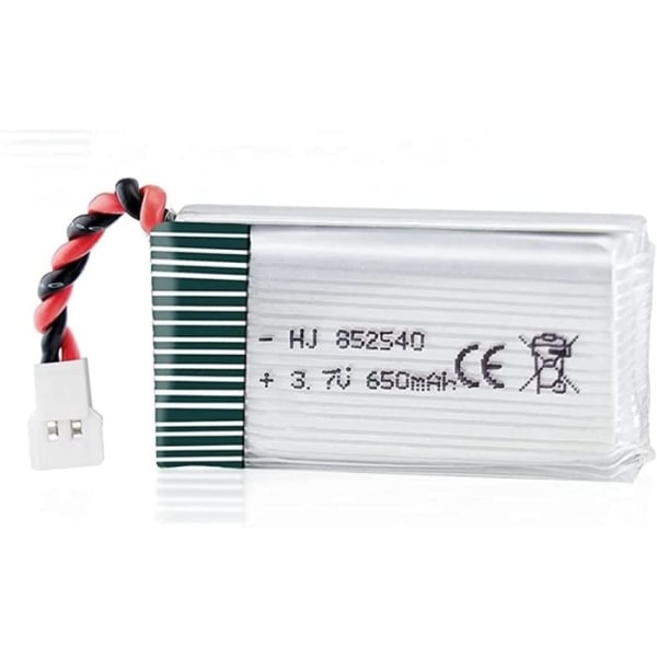 Set med 3 650mAh 3.7V 25C Lipo-batterier för Syma X5C X5 Drone | Kompatibel med Cheerson CX-30W, Skytech M68, Wltoys F949 | Optimal prestanda, silver