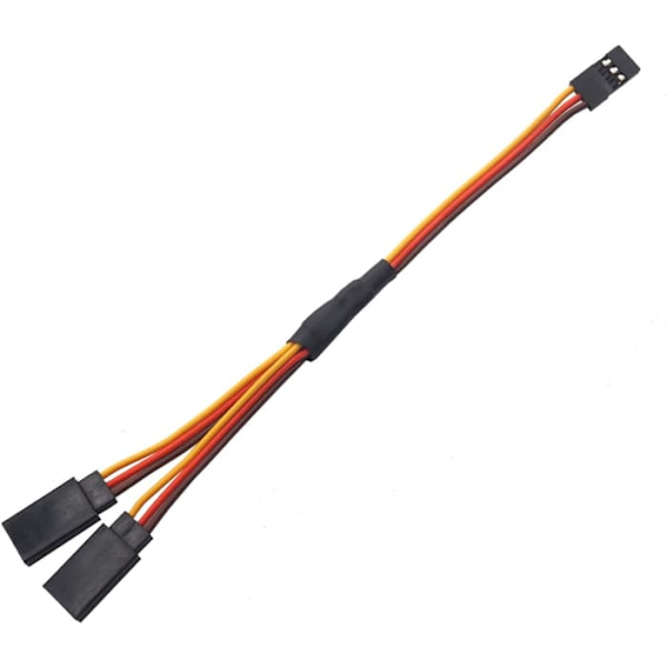 10 kpl RC 1–2 Y -servon jatkojohto 300 mm 3-nastainen JR-uros ja Futaba-naaras RC-droneille helikoptereille autoille