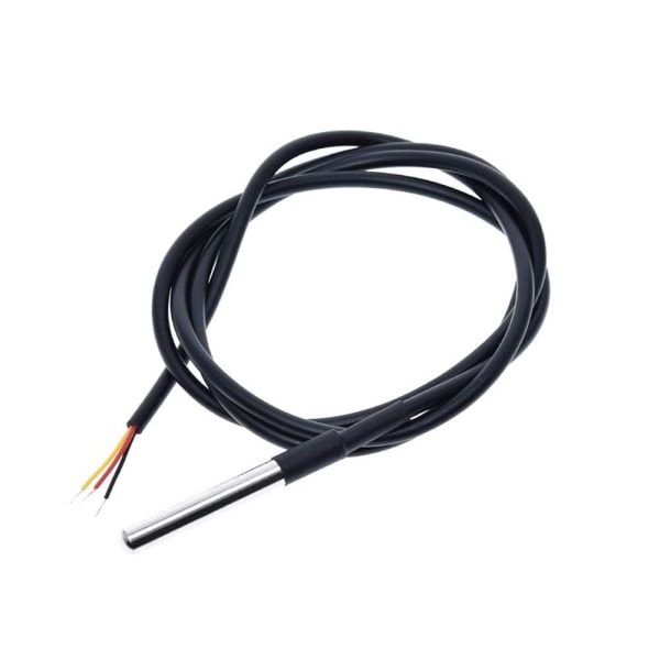 DS18B20 Vattentät Digital Temperaturgivare | Olika Längder | Kompatibel med Arduino, Raspberry Pi | Hög Precision (1 Meter Kabel)