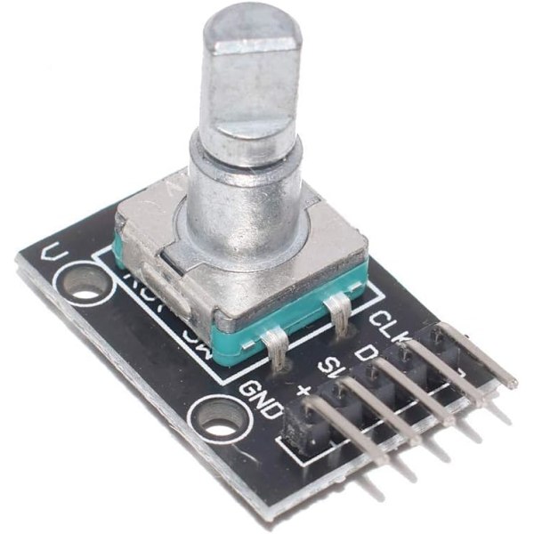 Kiertävä koodausmoduuli KY-040 | Raspberry Pi:lle ja Arduino:lle | Kääntyvä ja painettava | Rajaton käyttö | Ohjain valosensorille, metalli