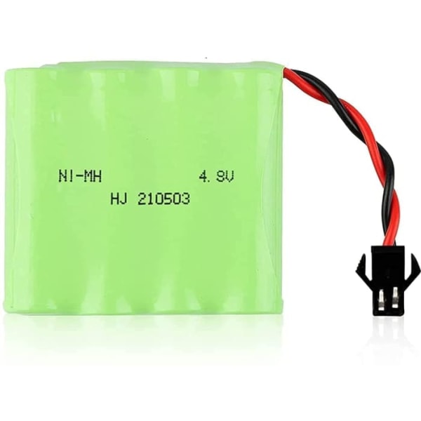 4,8V Ni-MH 1200mAh genopladeligt batteri til bilfjernbetjening + USB-oplader