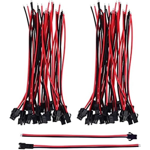 JST-kaapelisarja 2PIN 22AWG 135mm 20 paria M/F-liittimiä | RC-mallin varusteet, radio, 20-nastainen adapteri, musta/punainen