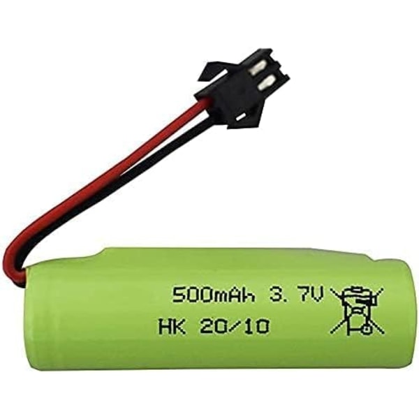 Litium-akku 3,7V 500mAh för RC-bil | Kompatibel med DE35, DE38, DE40, DE50, TB202, TB201, TM201, TM202, TC141, DE44 | Inbyggd säkerhet