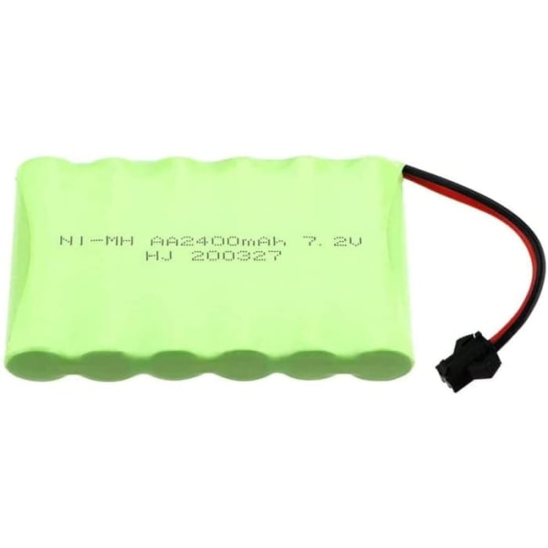 Ladattava akku 7,2 V 2400 mAh Ni-MH AA SM-2P 2Pin -liittimellä RC-kuorma-autoihin ja -autoihin