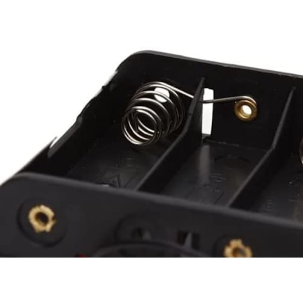 4xAA Batteriholder | Let at installere | Kompakt og bærbar | Ideel til Tello, JVC Bilradio, WLtoys 144001, Sort, Plast