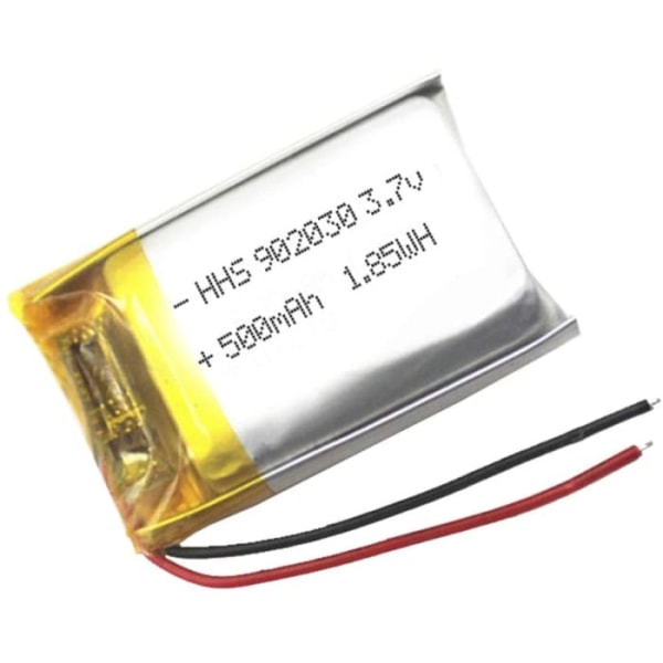 902030 Uppladdningsbart Lipo-batteri (3,7 V, 500 mAh Lipo) för bärbar videotelefon mp3 mp4 LED-lampa