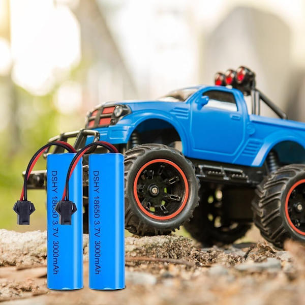 Li-ion 3.7V 3000mAh batterier för RC | Universell SM-2P-kontakt, optimera RC-bilens prestanda | Kompatibel med DE45 DE42 1:14 Off-Road