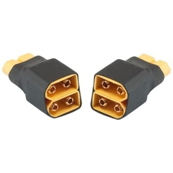XT60 Parallelstik til RC LiPo-batterier | 1 hun til 2 han ledningsfri | Let og kompakt adapter