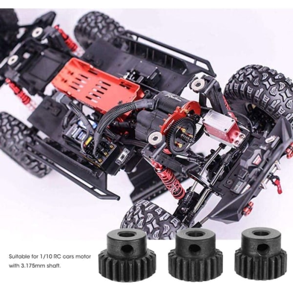 4 kpl hammaspyöriä 18T 19T 20T 21T 48DP 3,175 mm akselivaihteistomoduuli hammaspyörät harjattomalle moottorille 1:10 1/10 RC Monster/Buggy/Truck