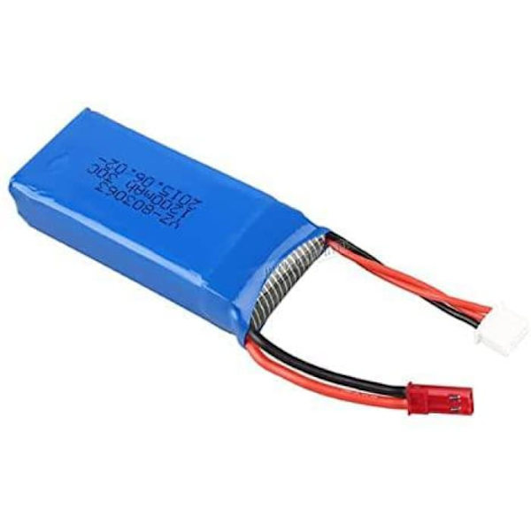2 st laddningsbara Lipo-batterier (7,4 V 1200 mAh) för Rc Quadricopter drönare MJX X101, Yizhan X6 Tarantula, JJRC H16