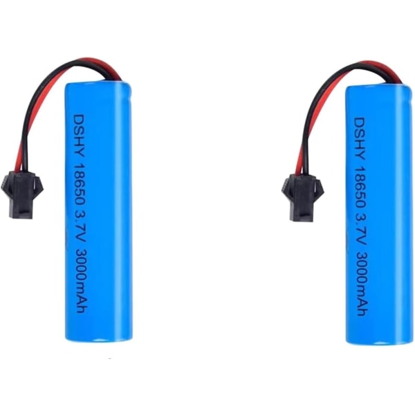 Li-ion 3.7V 3000mAh akut RC-autoille | Universaali SM-2P-liitin, optimoi RC-auton suorituskyky | Yhteensopiva DE45 DE42 1:14 Off-Road