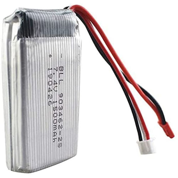 Lipo-batteri 7.4V 1500mAh 2 stykker | Kompatibel med Wltoys V913 L959 L969 L202 K959 TY923 W609-8 | Effektivitet og ydeevne, 70X35X22-92 gr