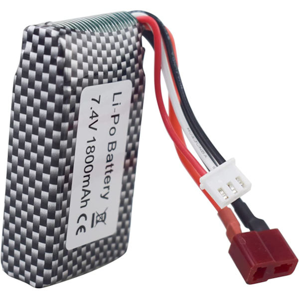 1 stk. lithiumbatteri 7,4 V 1800 mAh T-stik til WLTOYS A959-B A969-B A979-B K929-B 144001 RC High Speed Off-road erstatningsbatteri