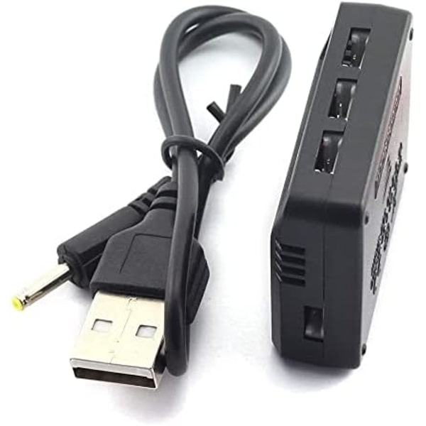 5-in-1 Universaali USB Litium Akun Latauslaite | Hubsan H107D, Syma X5C, RC Helikopter, Quadcopter | Ylikuormitussuoja, Musta, Muovi