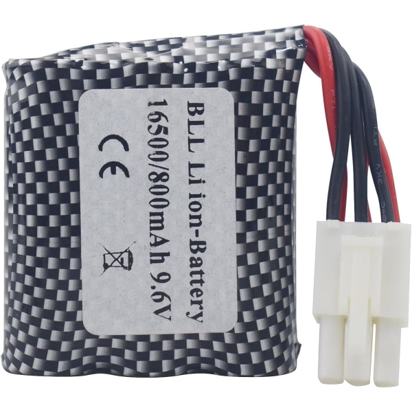 2 kpl Setti ladattavia Litiumioniakkuja 9.6V 800mAh 20C EL-6P-liittimellä ja USB-laturilla - Yhteensopiva RC-autoille, maastoautoille ja Jumperille