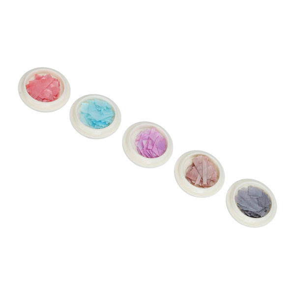 5 st Nail Art Skalflingor Oregelbundna Skivor Skalpaljetter Nail Art Dekoration Manikyr Tillbehör Vit Ask
