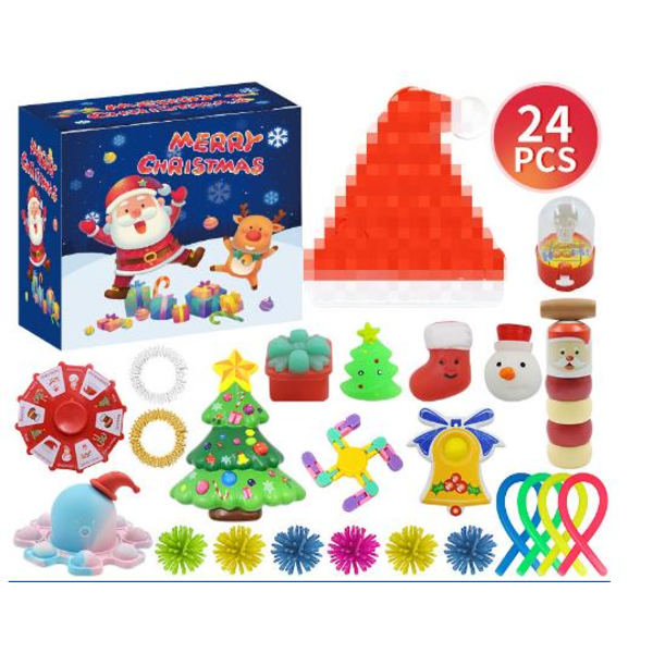 Adventskalender 2022 Fidget Legetøj til Børn 24 stk. Nytår