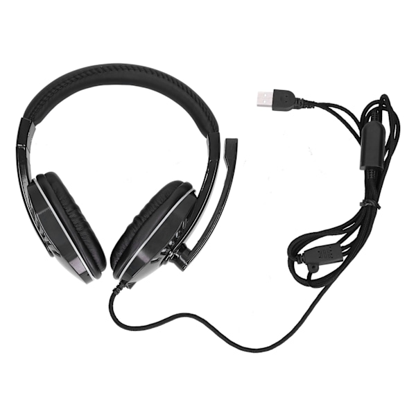 Gaming-hodetelefoner Lysende kablet headset med støydempende mikrofon for spillkonsoll