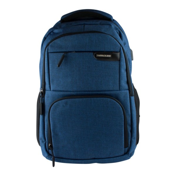 15,6 tommer bærbar rygsæk / USB-port, stor kapacitet - blå blå