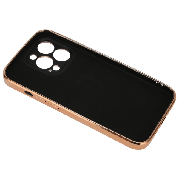 Matkapuhelimen kuori ruusukulta galvanoitu soi phone case naisten ultraohut pehmeä TPU- cover iPhone 13 Pro Classic Black