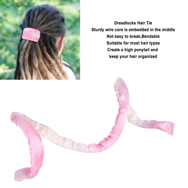 Spiral Lås Hårbånd Tie Dye Pink Mænd Kvinder Bøjlig Dreadlocks Hårbånd Hestehale Holder Tilbehør