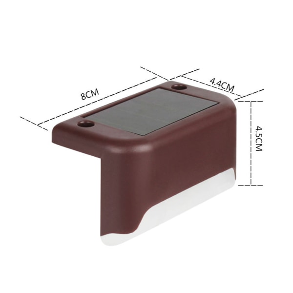 4-pack Solcells LED-lampor för utomhusstaket