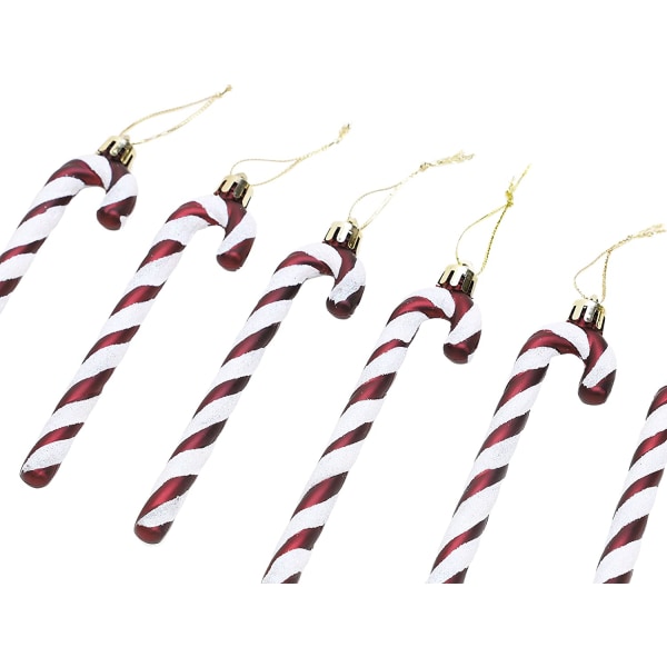 6-13 cm glitrende pepperkake-juletrærpynt 6 stk