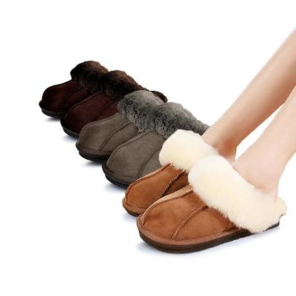 Sheepskin slippers.Sturdy sole with anti-slip protection