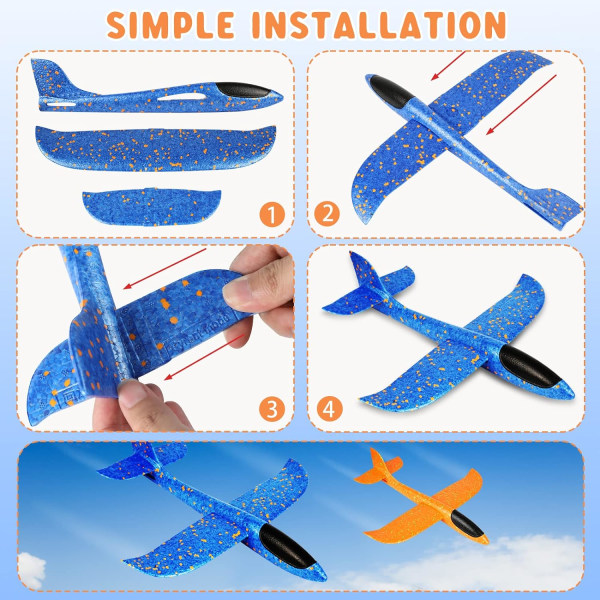 Stora leksaksflygplan skum glider flygplan kastar segelflygplan blue