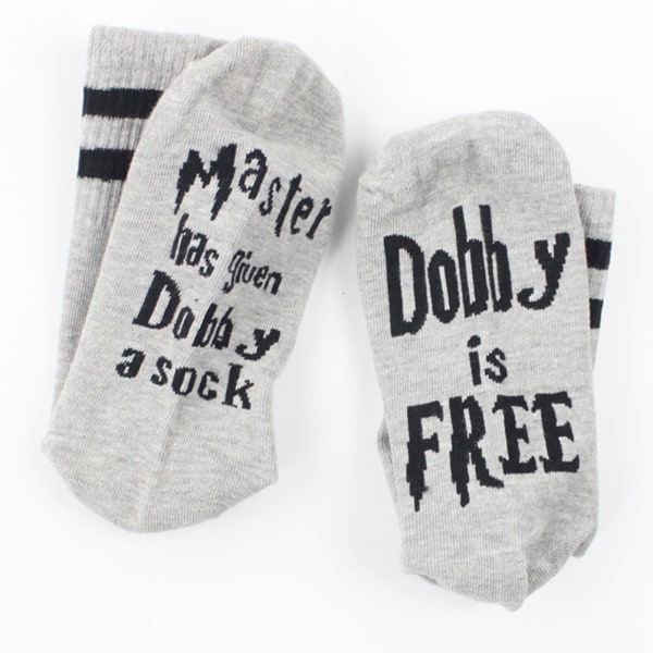 Hauska Unisex-Novelty Master Has Given Dobby Sock Dobby is Free Crew-sukat Lahja