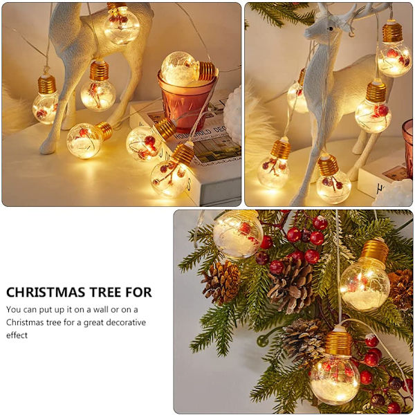 Jul LED-ljusslingor 10 Ljusslingor Utomhusdekoration