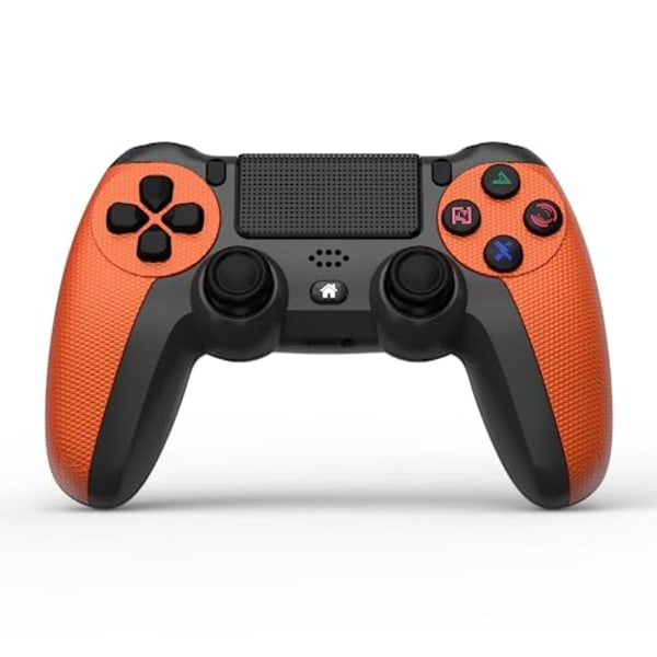NK trådløs controller til PS4/PS3/PC/Mobil, 6-akset registreringsfunktion, LED-lys, berøringsskærm orange