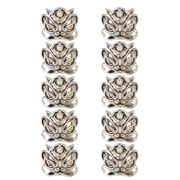 10 st metallskäggpärlor tibetanskt silver DIY hårrör dreadlockspärlor för hårförlängning armband halsband
