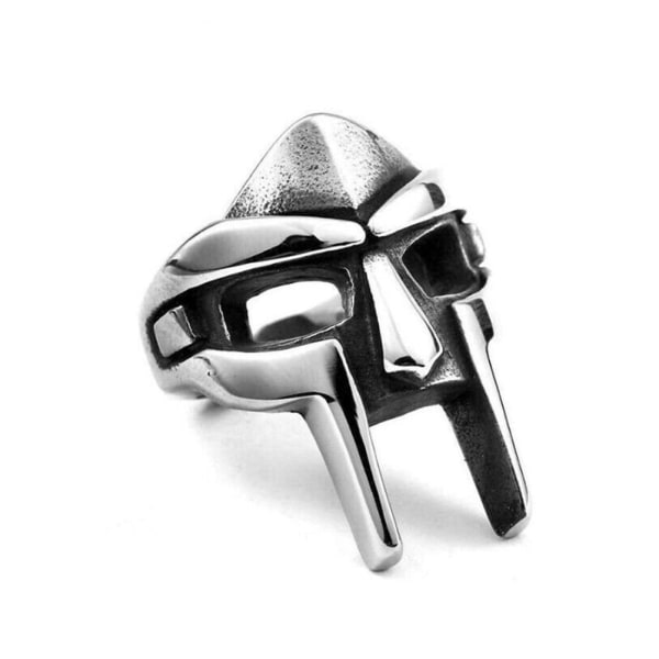 Herr i rostfritt stål Punk Gladiator Ring Gladiator Style Ring Hjälm Nordic Pagan Viking Rings