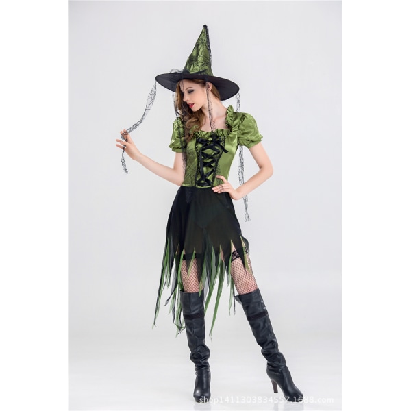 Vuxen damer trollbunden häxa lila/svart halloween maskeraddräkt