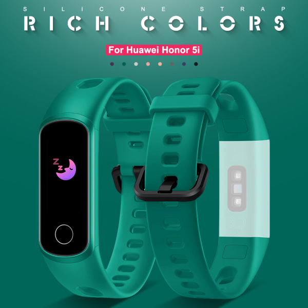Blødt silikone-armbånd til erstatning af urbånd til Huawei Honor Band 5i