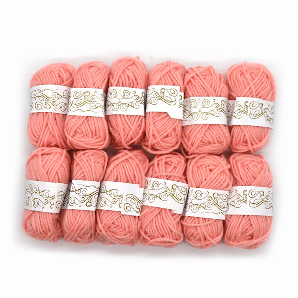 12 Färgade DIY-Material i Ull för Barn, Handgjorda för Förskolan 12 Light Pink