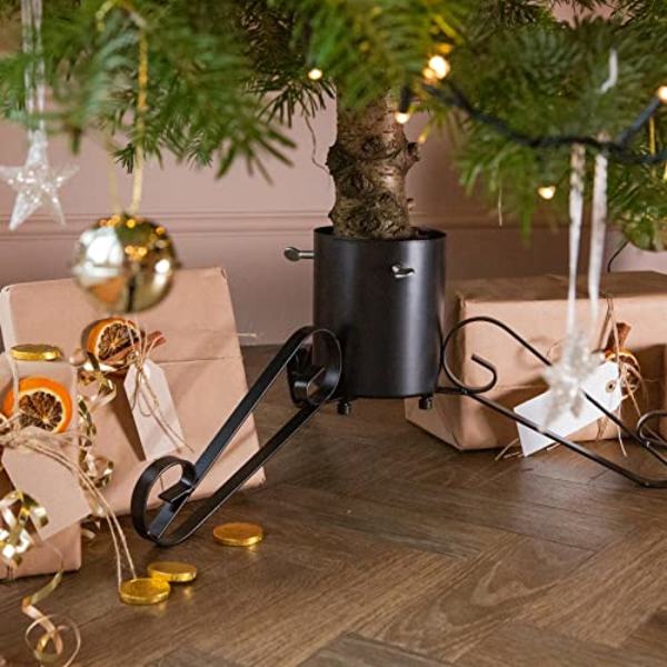 Harbor Housewares Perinteinen Joulukuusen Jalusta, Vahva Metallikehys Ja Jalat black