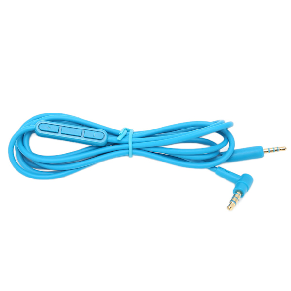 Reserve lydkabel hodetelefonkabel med in line mikrofon volumkontroll for QC25 QC35 hodetelefonerBlå