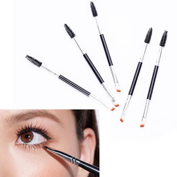 Dobbeltsidet øjenbryn børste til øjenbryn Eyeliner