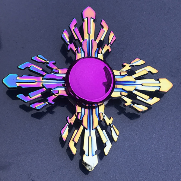 Metallisk Färgglad Legering Fingertopp Gyro Fingerrotation Användbar Verktyg för Tryckreducering Colorful Star Commander 137