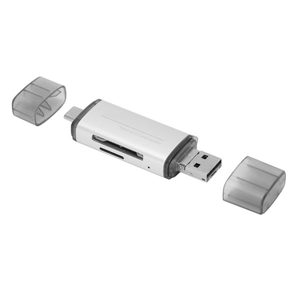 USB3.0 Multifunktionell Hög Hastighet Aluminiumlegering Kortläsare TypC Mobiltelefon Dator