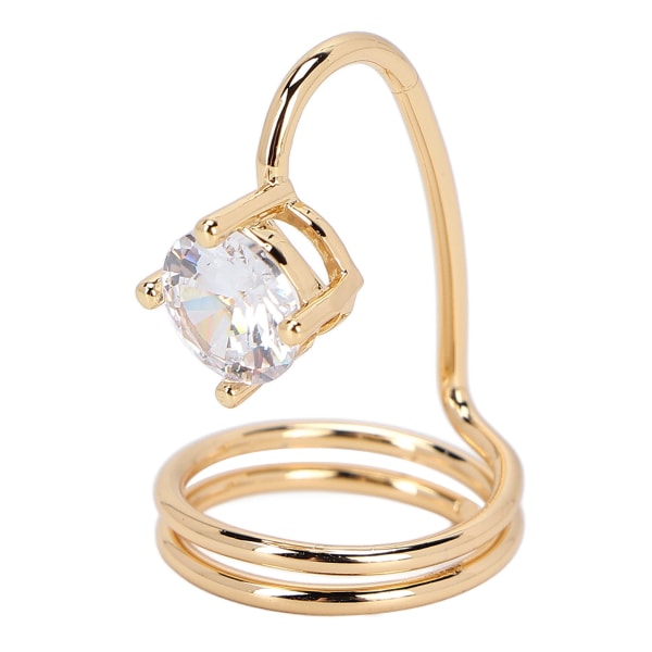 Kvinde Fingernegl Ring Rhinestone Fingernegl Ring Dekoration til Kvinder Dame Piger 3059 Guld