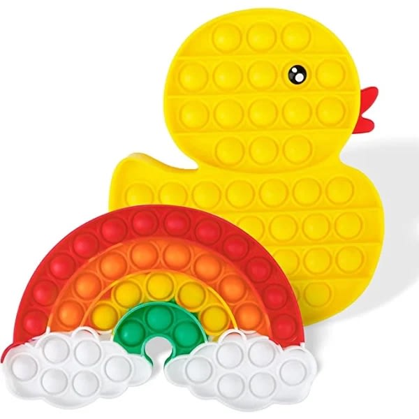 2-pakkauksen Pop It -fidget-lelut lapsille ja aikuisille