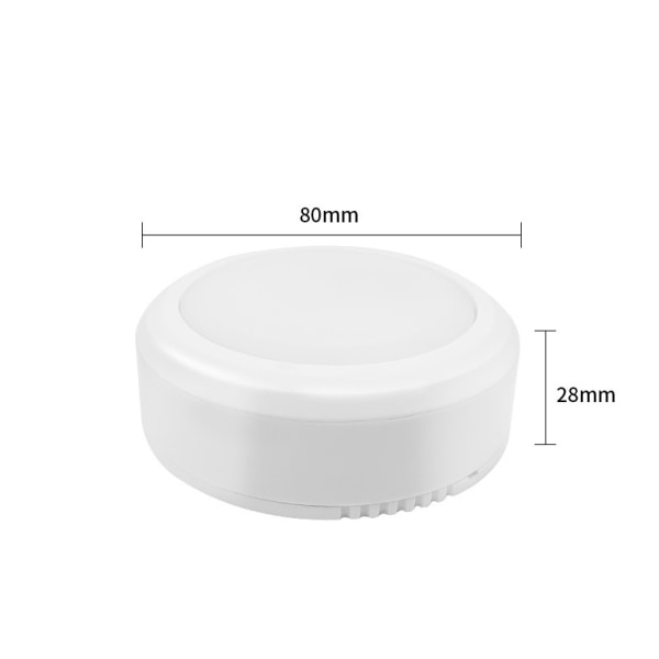 LED Lille Natlampe Nr. 5 Batteri Infrarød Fjernbetjening Tryk Sengelamper Gangbelysning Racket Ishockey Lys White 3 led 1 Remote Control