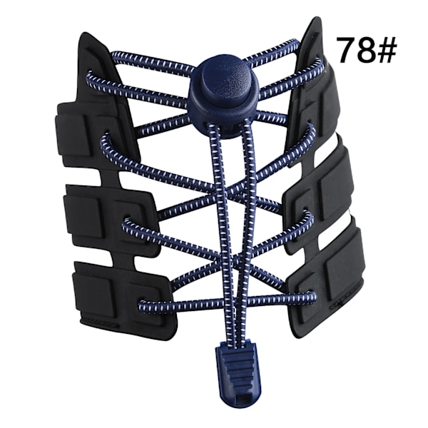 Laiskat nauhat, lasten turvallisuus, ei tarvetta solmia nauhoja, valkoiset pisteet soljessa, joustava köysi, urheilunauhat Treasure Blue 120cm