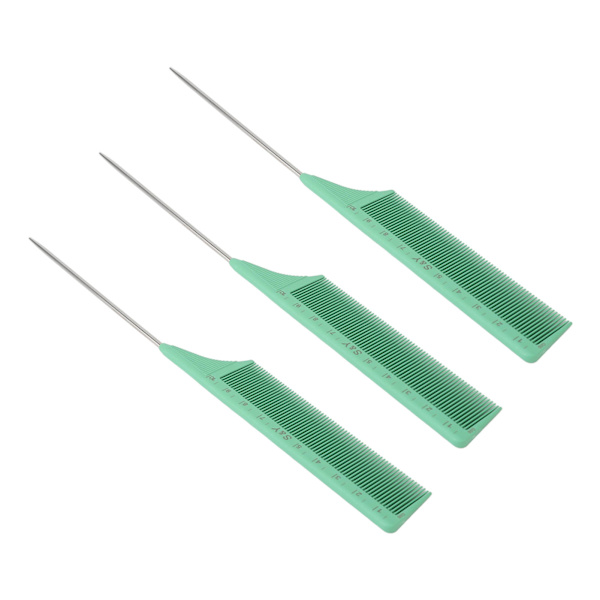 3-pack svansvanskamset för avdelning, styling och frisyrer - Bärbar